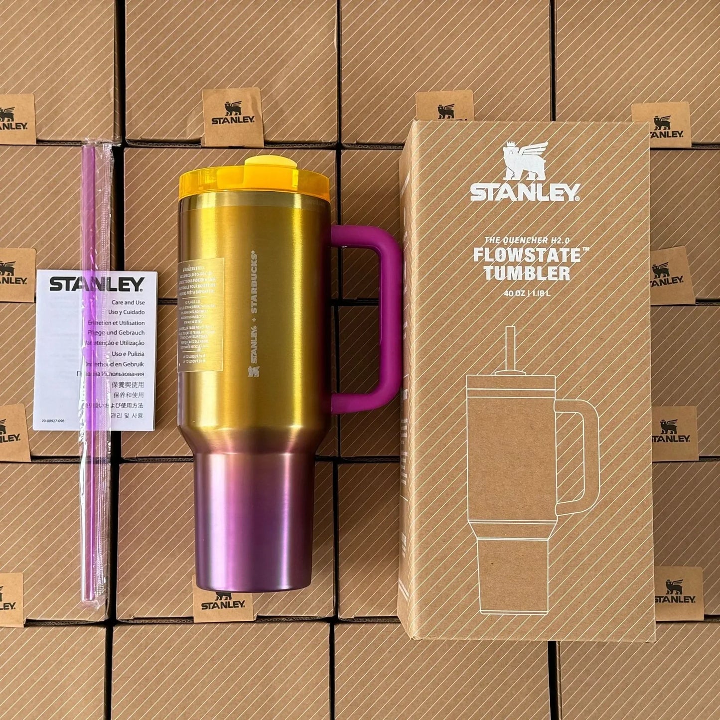 STANLEY 40oz Insulated Tumbler with Lid and Straw