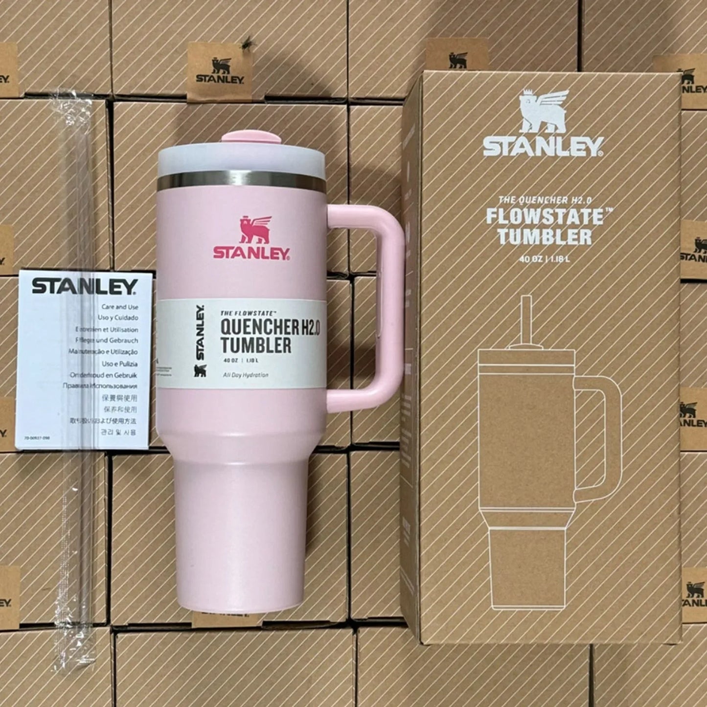 STANLEY 40oz Insulated Tumbler with Lid and Straw